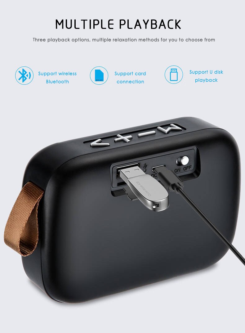 Rechargeable Outdoor Bluetooth Speaker Stereo Sound Office Tablet Mini Portable Speaker FM Wireless Surround Smartphone Home