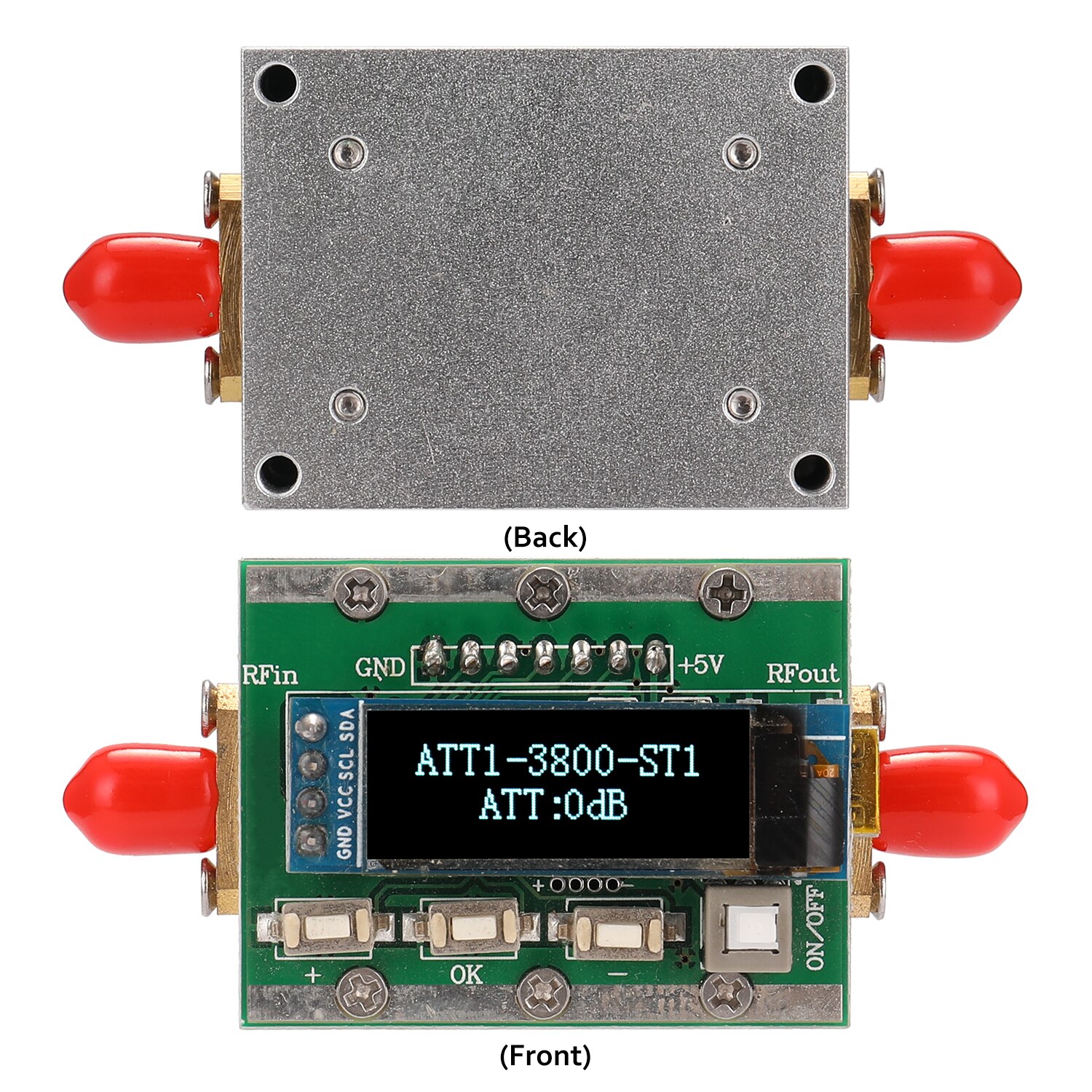 1MHz-3800MHz Radio Frequency Digital Programmable Attenuator 0-31dB Adjustable Step 1dB PC Controllable CNC Shell