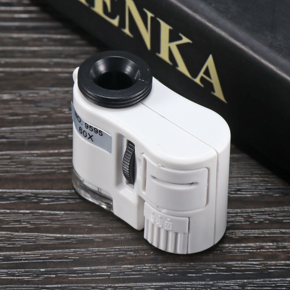 Universal 60X Microscope LED UV Light Clip-On Camera Detachable Clip Micro Lens For Iphone SmartPhone Mobile Phone Lens