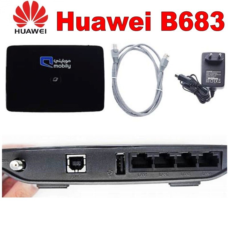 Goedkope Unlocked Huawei B683 3G Sim Draadloze Terminal Router Ondersteuning 3G 850/900/1800/1900mhz Zwarte Kleur