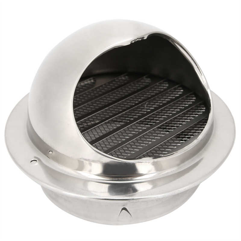 Acero inoxidable cocina ventilador extractor campana rejilla salida ventilación accesorio tapa respirable pulido espesado, diámetro 150mm