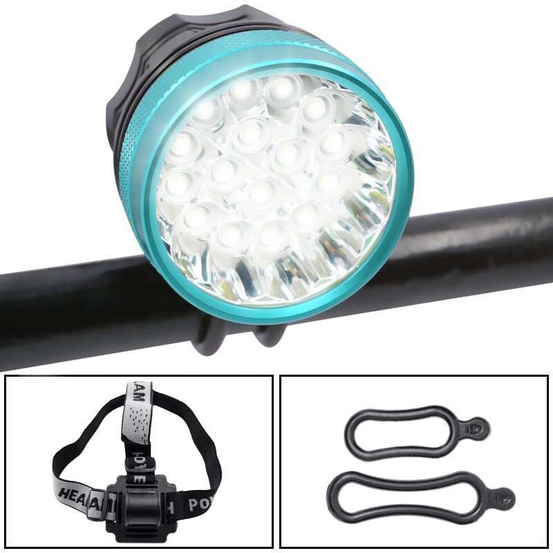 Super Helle Fahrrad Licht 40000lm 16 * XML-T6 Fahrrad Vorderseite Licht LED Lampe 3 Modi Scheinwerfer draussen Radfahren lampe Fahrrad zubehör: Freier Raum