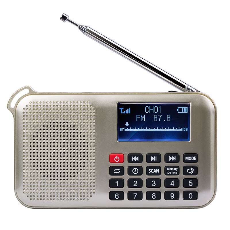 Mini Solar Power Speaker Mp3 Audio Music Player with Led Emergency Light: Default Title