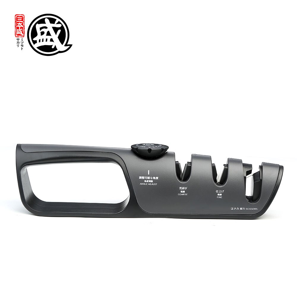 MITSUMOTO SAKARI-afilador de cuchillos ajustable 3 en 1, herramienta multifuncional japonesa para afilar, tijeras para moler