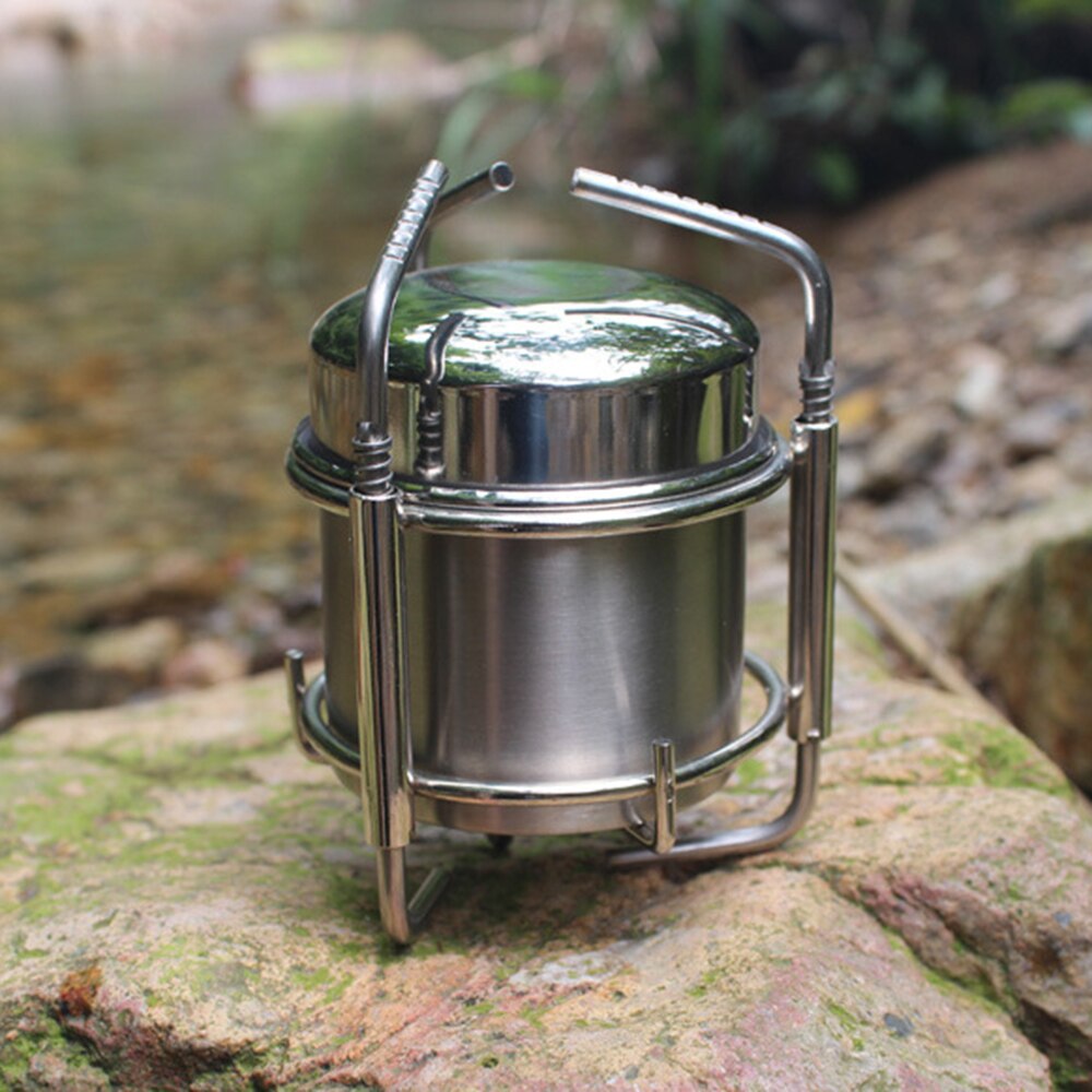 Camping Picnic Stove Alcohol Stove Camping Furnace Outdoor Stainless Steel Liquid Alcohol Stove Portable Liquid Burner