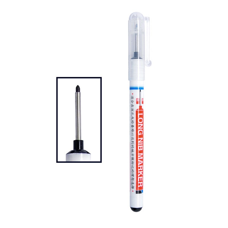 Rotuladores de punta larga de 20mm de profundidad, marcador de profundidad multifunción, decoración del hogar, papel, metal, vidrio, algodón, cuero, de productos: Black
