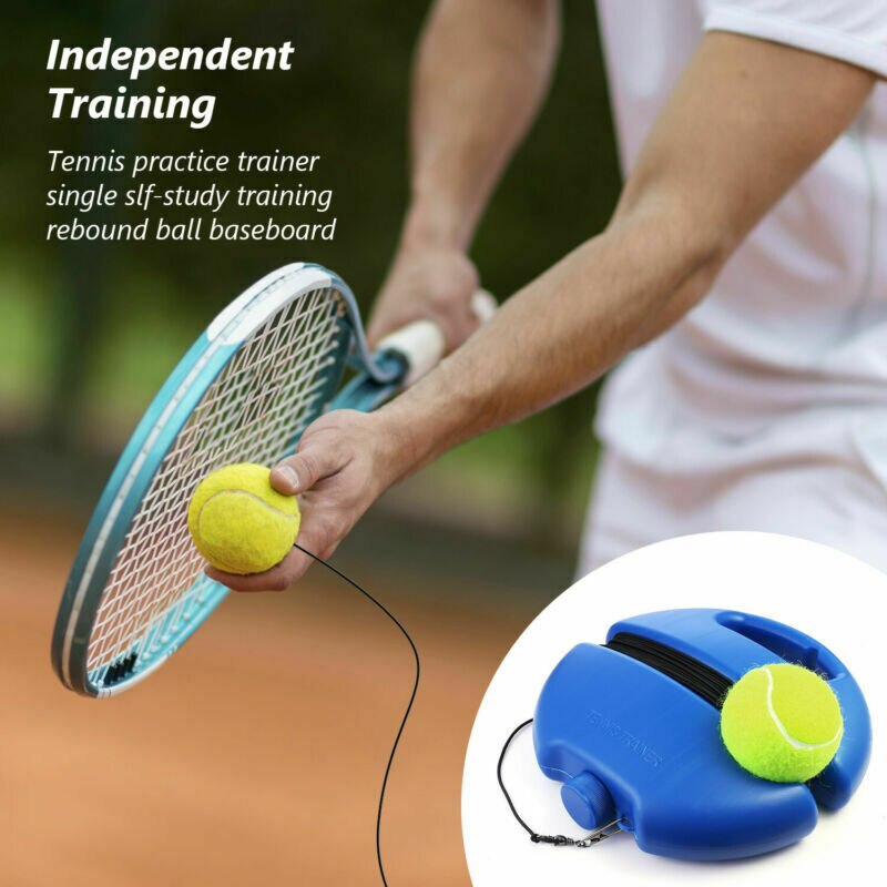 Tennistränare grundläggande motionär tennisträningsverktyg med rep singlar som slår automatisk rebound gummiband sparring enhet