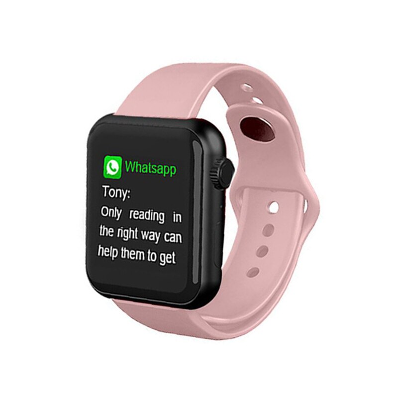 Y68 max bloeddrukmeter smartwatch waterdicht heren dames smartwatch hartslag fitness tracker horloge digitaal horloge  d20: Roze