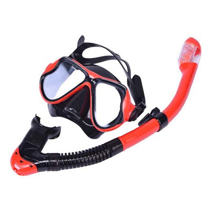 Diving Mask and Snorkel Set - Anti-Fog Goggles - Scuba Swimming Pool Equipment - Silicone & Tempered Glass