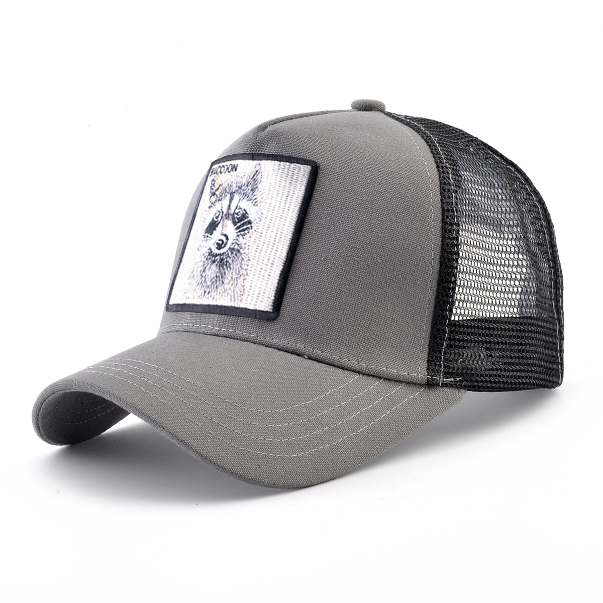 Frühling Sommer Baseball Kappe Mit Löwe Stickerei Patch Snapback Trucker Caps Männer Frauen Drake Baseball Hüte Vier Saison Sonnenhut: Licht Grau