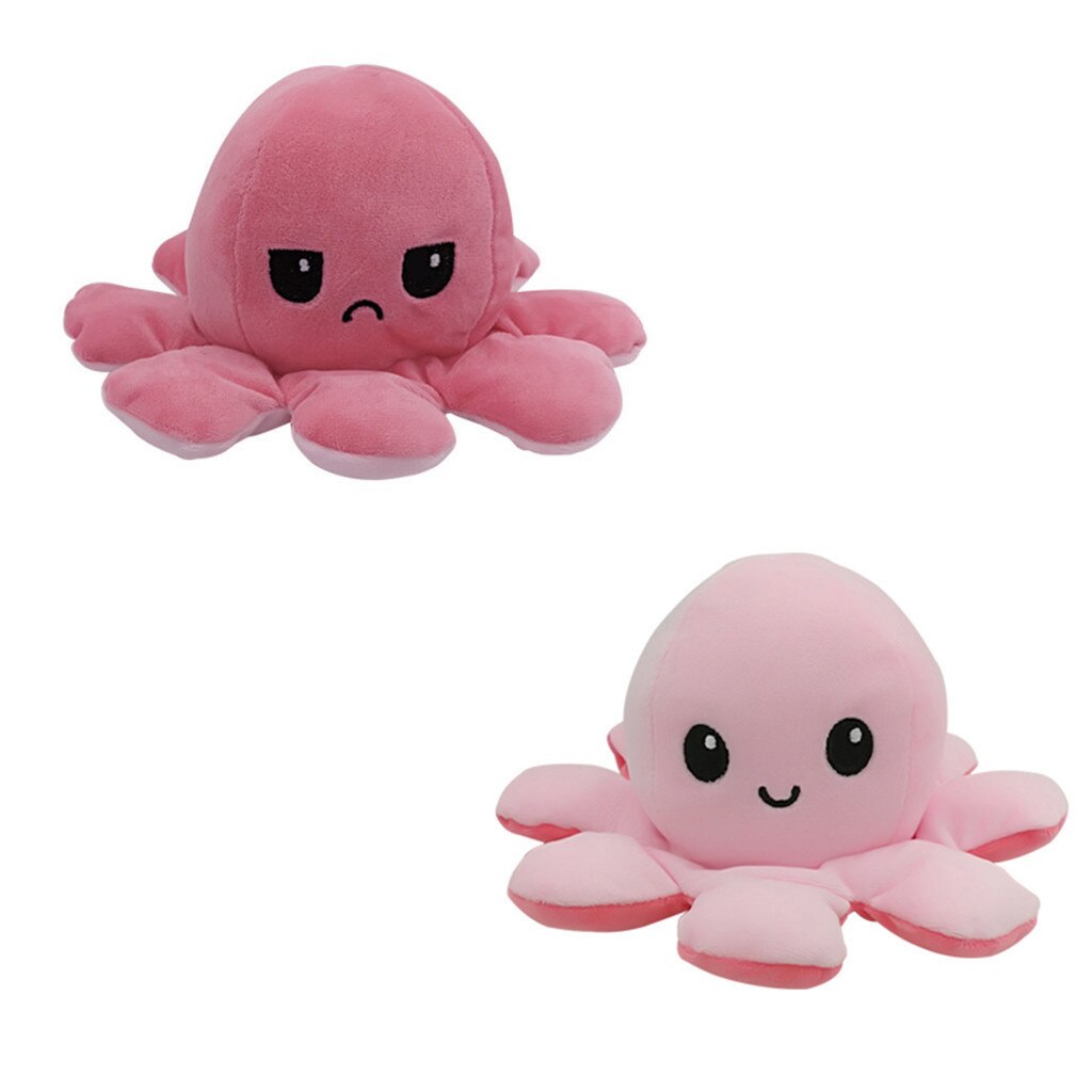 Plüsch Puppe Plüsch Tiere Zwei-seitige Weiche Simulation FlipToy Verschiedenen Seiten Zu Zeigen Verschiedene Stimmungen Plüsch Spielzeug Für kinder: E