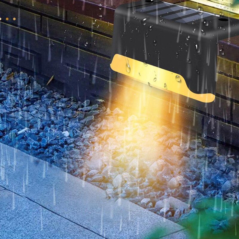 Ledde sol trappor ljusbana utomhus trädgård vattentät ljus uteplats steg staket lampor solvägg gård landskap lampa