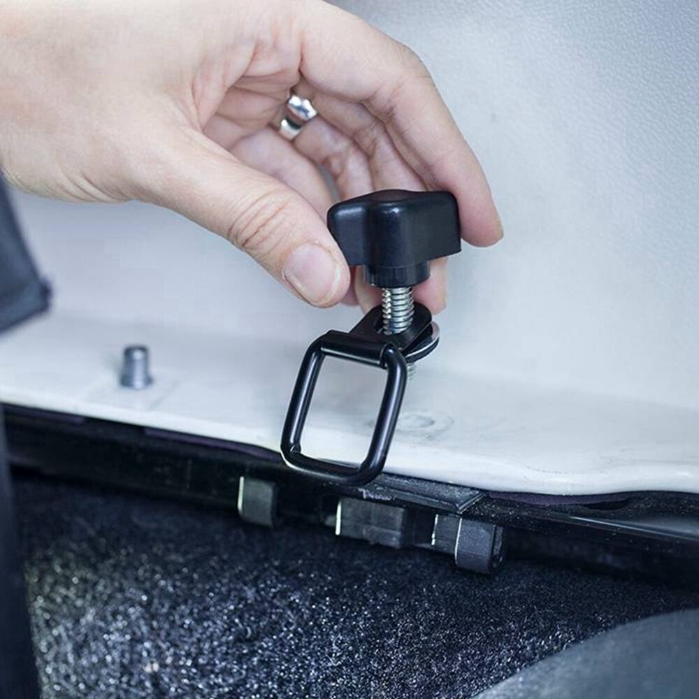 8 stuks/partij zwarte stalen d-ring spanbanden bolton aanhangwagen lading spananker voor jeep wrangler kofferbak lading net spanband