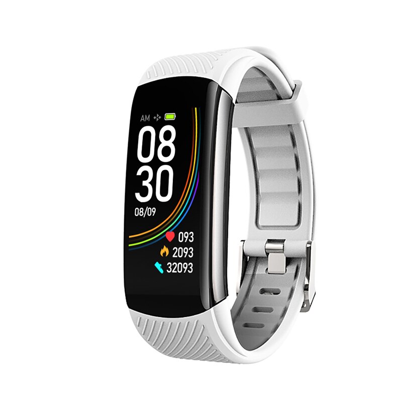 2022 nowa inteligentna bransoletka zdatność krokomierz SmartWatch monitorowanie temperatury wodoodporny zegarek zdatność zdatność naganiacz zwierza dla Xiaomi: biały