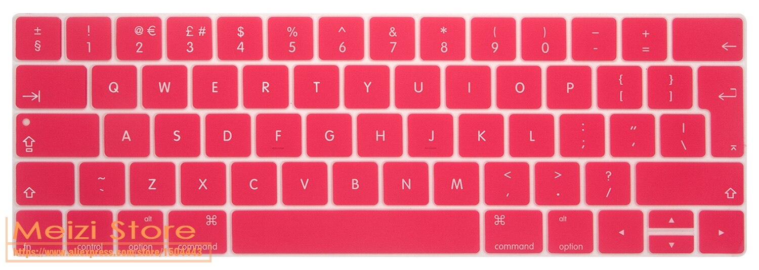 Silicone Laptop Keyboard Cover for Macbook Pro 13/15 Inch Touchbar EU Version A1706 A1707: Pink