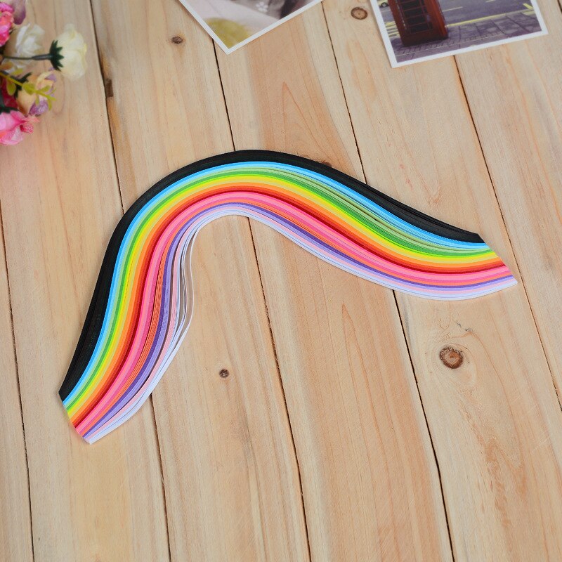 180/360 pezzi origami fatti a mano bambino fai da te artigianato colore misto strisce Scrapbooking carta Quilling per strumenti di progettazione strisce di colore