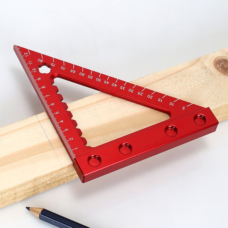 Portable Triangle Ruler Range 15cm Lightweight Right Angle Ruler Carpentry Measuring Tools Double-sided Scale Ruler