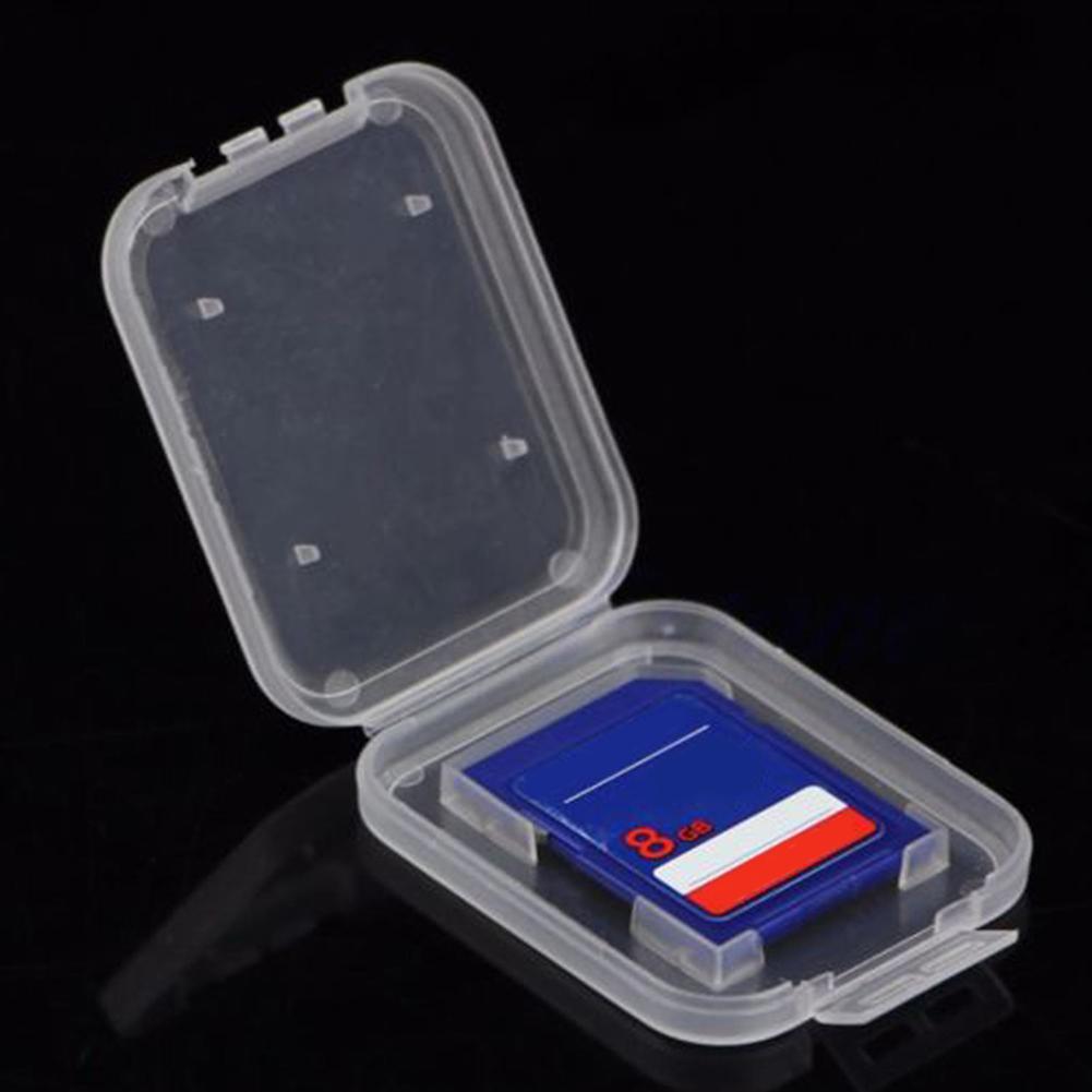 10Pcs Portable Lightweight Clear Standard SD SDHC Memory Card Anti-lost Case Storage Holder Box