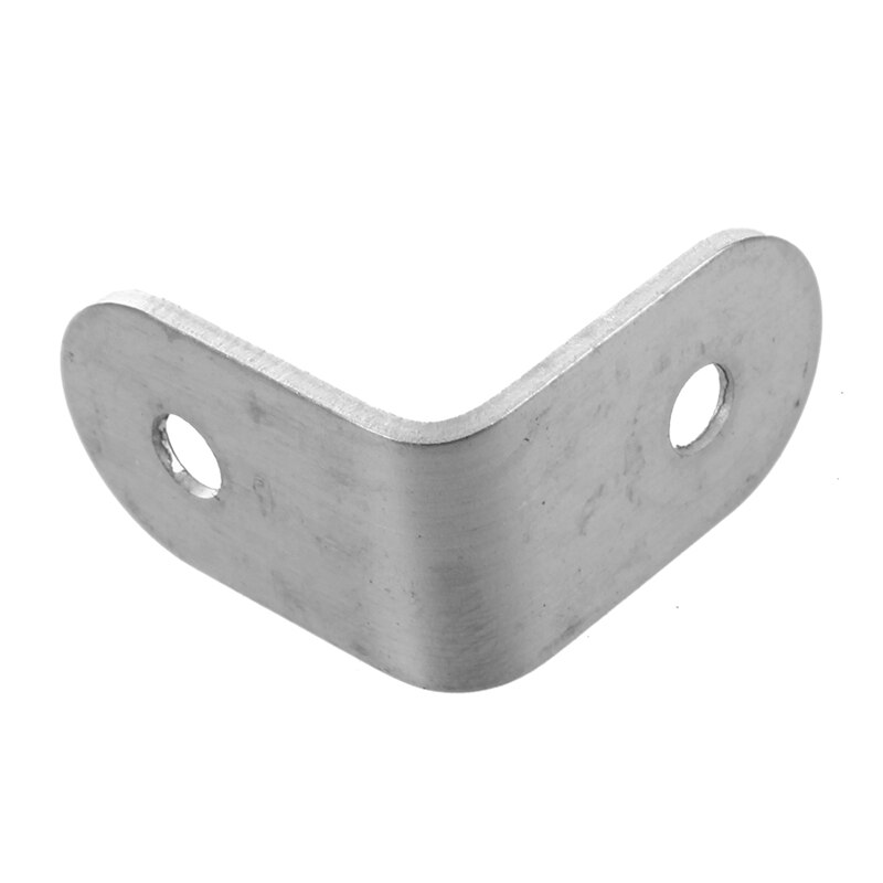 10 pieces Stainless Steel Round Corner angle iron shelves Two Holes 25 x 25 x 1.5 mm