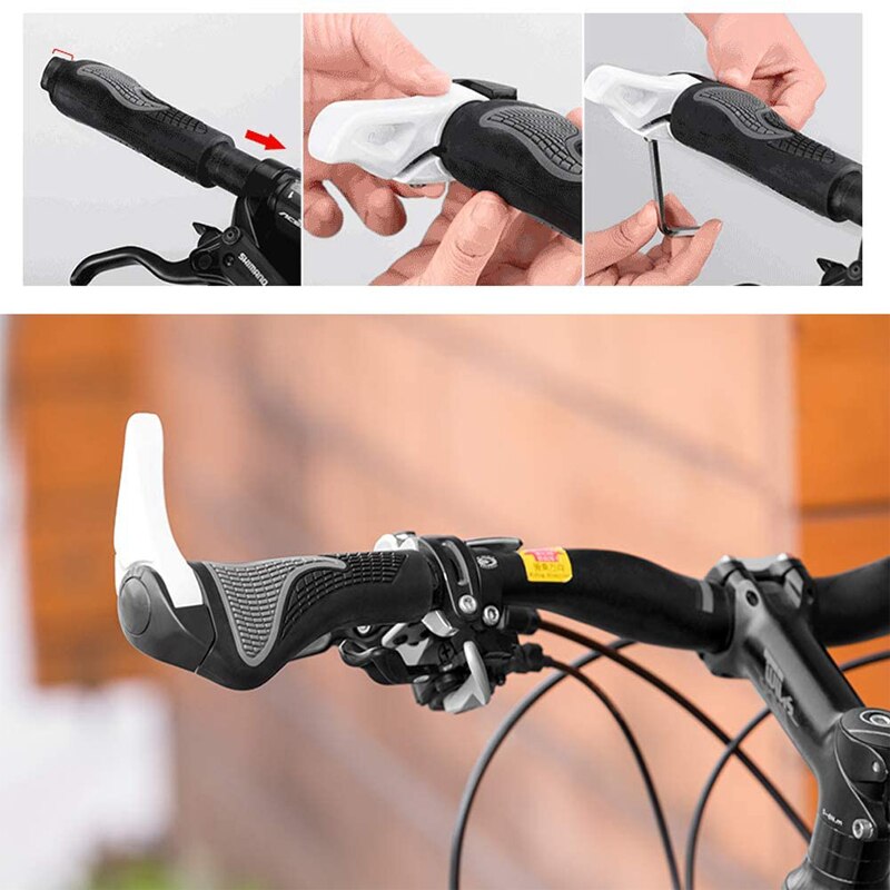 Cykelgreb cykling mountainbike styrgreb håndtag bargreb ende låsbar ergonomisk cykeltilbehør stødabsorbering