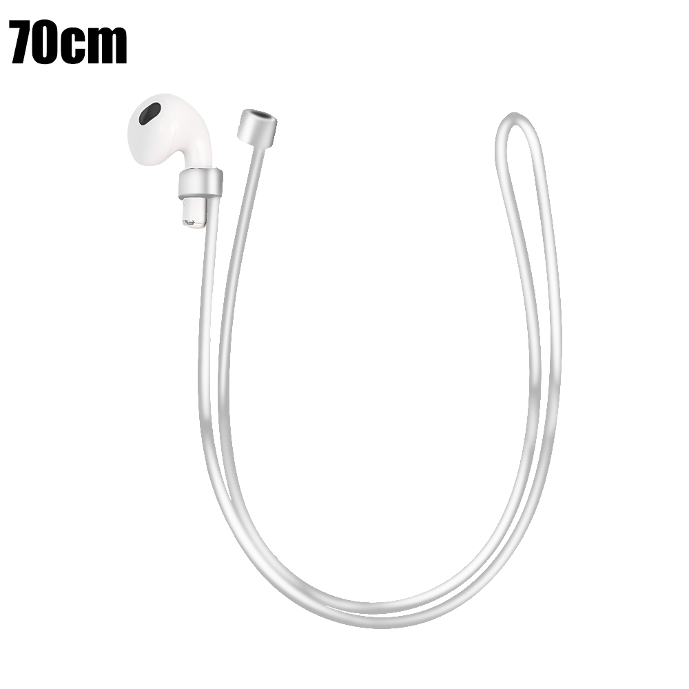 4/1 Uds correas deportivas antipérdida para Apple AirPods Pro Universal anticaída auriculares cuerda para el cuello auriculares Cable de silicona: 3XS / Marfil