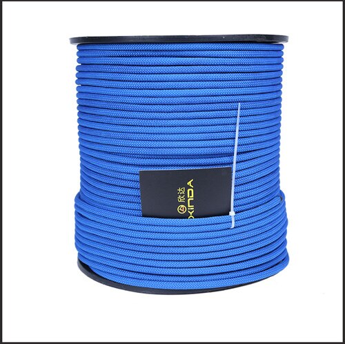 10 M escalade cordes statiques 6mm diamètre 7KN haute résistance équipement cordon sécurité survie cordes descente en rappel: Bleu