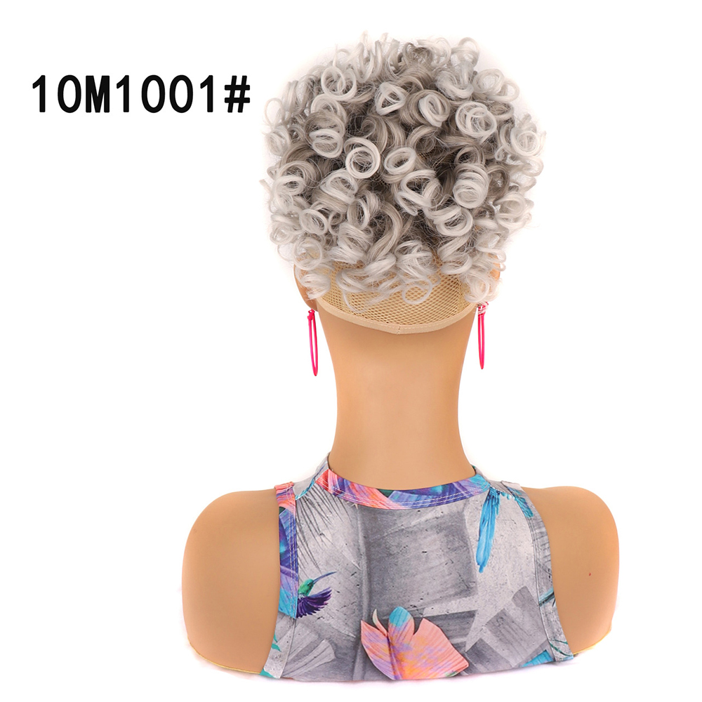 Chignon en désordre pour femmes, cordon élastique, vague lâche, grand Chignon bouclé, Extension queue de cheval bouffante synthétique: Couleur naturelle