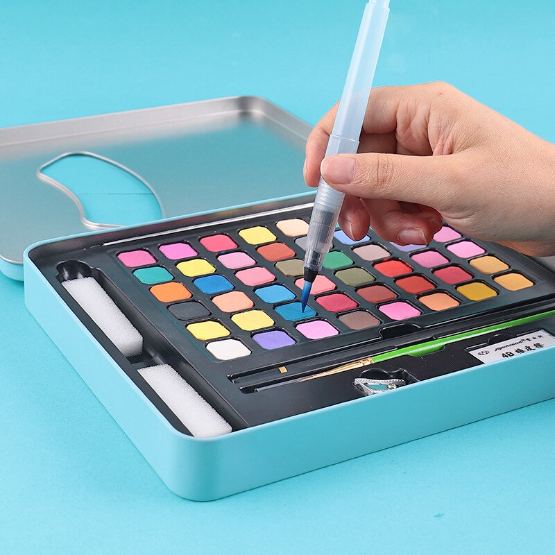 Set waterverf 48 kleuren voor kinderen beginners handgeschilderde waterverf vaste pigment kunstbenodigdheden