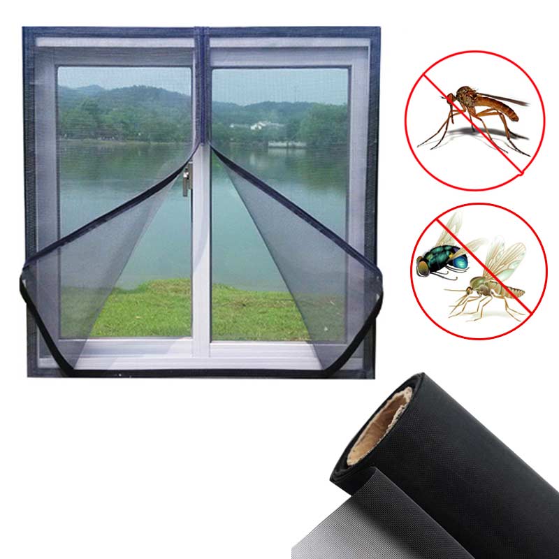 Newly 200cm*150cm/130cm*150cm DIY Flyscreen Curtain Insect Fly Mosquito Bug Window Mesh Screen MK
