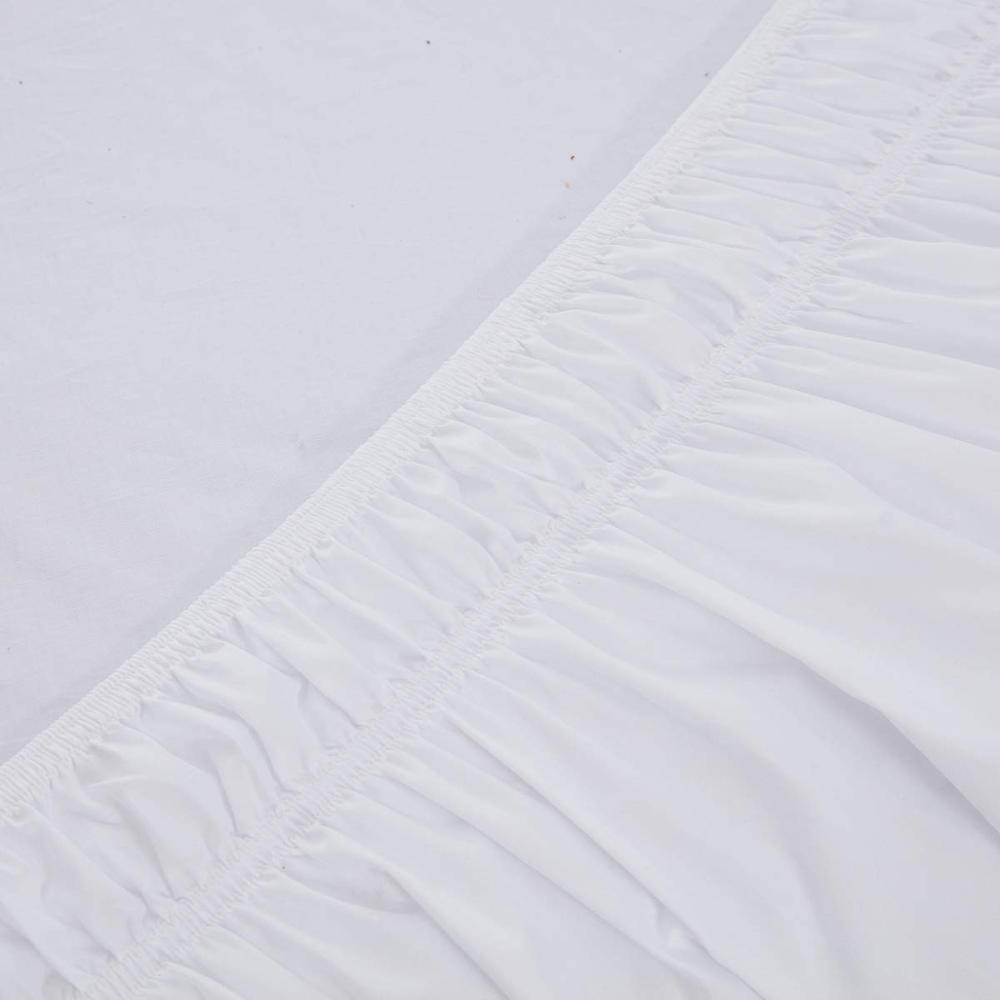 Hotel Bed Rok Wrap Rond Elastische Bed Shirts Zonder Bed Oppervlak Twin /Full/ Queen/ King Size 38cm Hoogte Voor Home Decor Wit