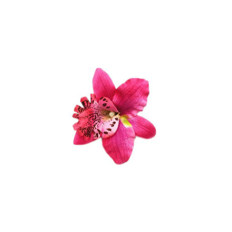 Free Women Summer Bohemia Beach Thai Lily Orchid Flower Hair Clip Bridal Wedding Headwear Ornaments Accessories: black