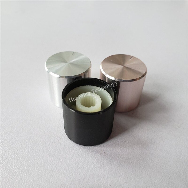 10Pcs Aluminium Kunststof Knop Potentiometer Knop 19*17*6Mm Chassis Volume Knop Switch Cap Plum Handvat knop Voor Hi-Fi Versterker