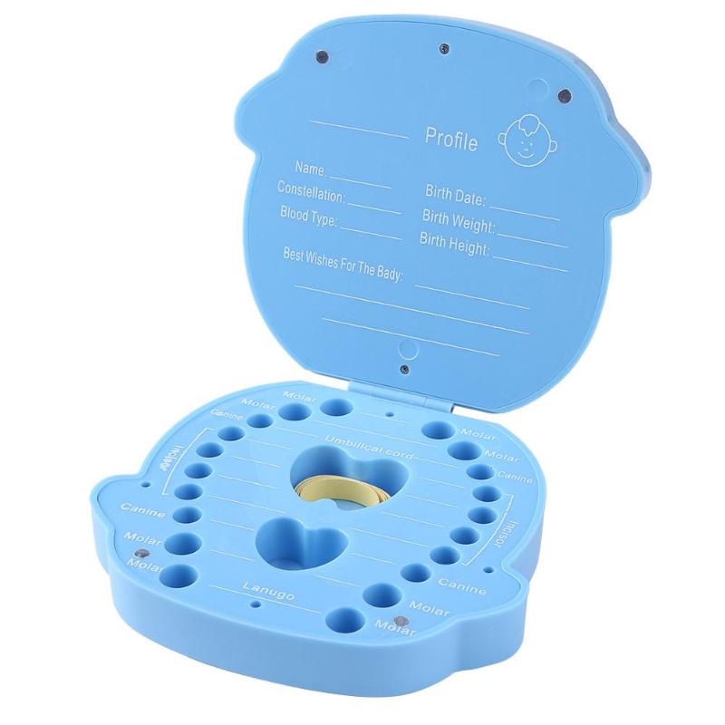 Caja de plástico para dientes de bebé, caja organizadora creativa para dientes de bebé