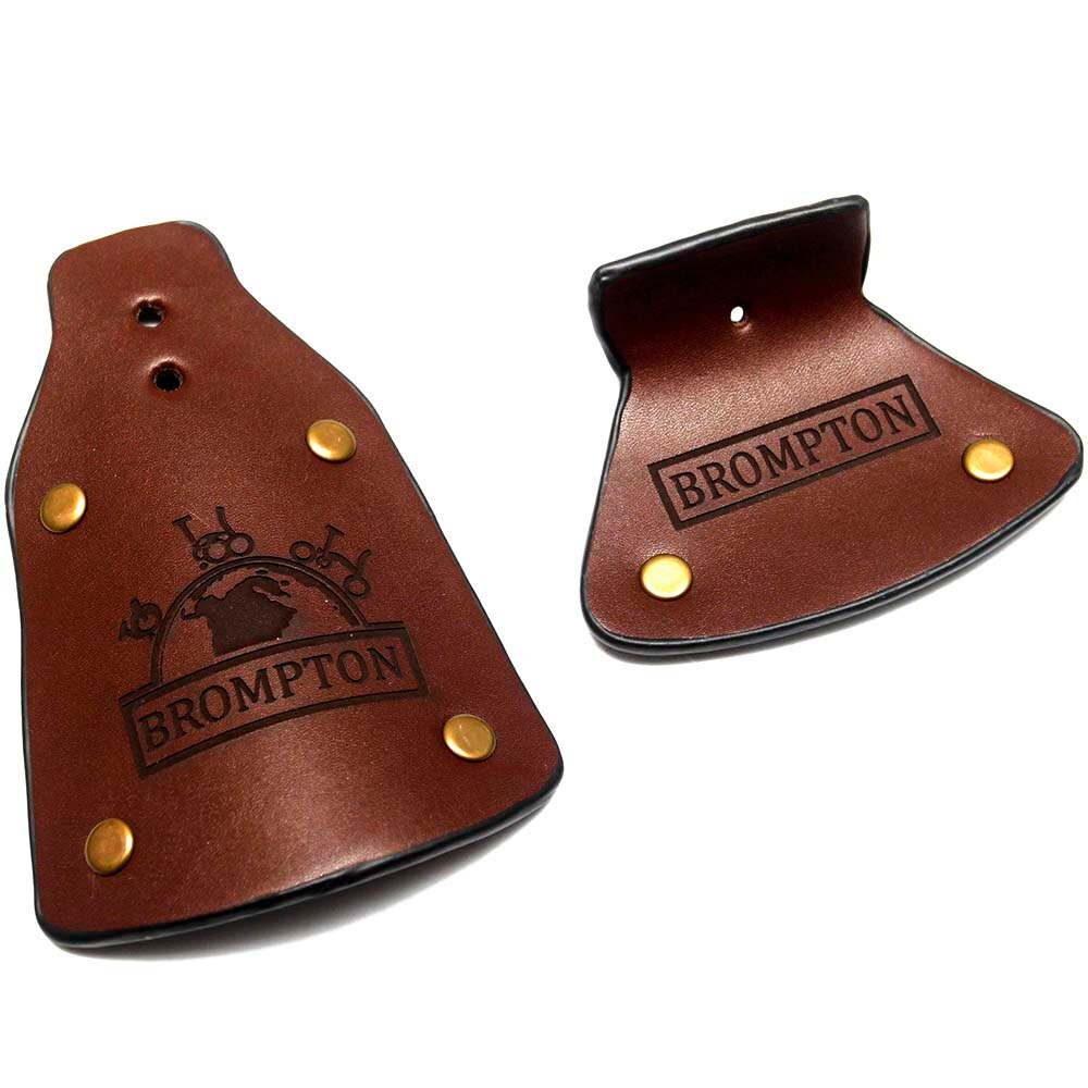 Bike Fender Handmade Leather Mud Flaps For Brompton PIKES element: brown