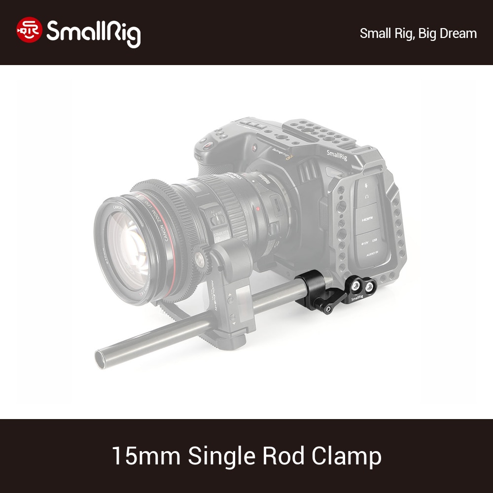 Smallrig 15 Mm Enkele Rod Klem Voor Blackmagic Pocket Cinema Camera Bmpcc 4K Kooi Smallrig Kooi 2203/ 2254/2255-2279