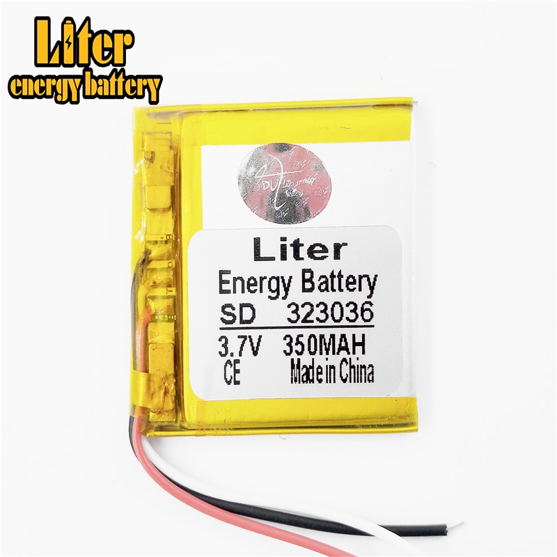 3 lines 3.7V 350mAh 323036P lithium polymer batteries genuine MP3 MP4 MP5 mobile phone battery