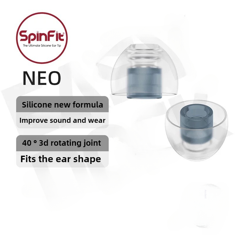Almohadillas SpinFit NEO para auriculares intrauditivos IEM HIFI con cubierta giratoria de silicona y tapones para los oídos con cancelación de ruido