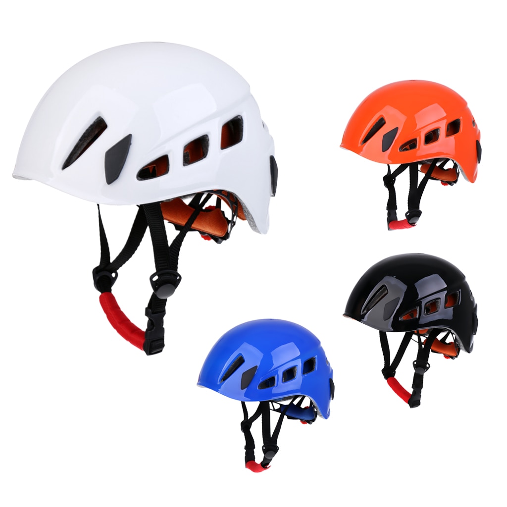 Safety Rock Climbing Mountaineering Caving Rappelling Rescue Helmet With Air Vent Scaffolding Head Protector