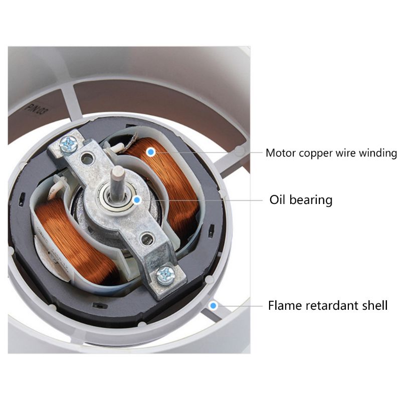 4\" Silent Wall Extractor Exhaust Ventilation Fan Air Blower Window Ventilator