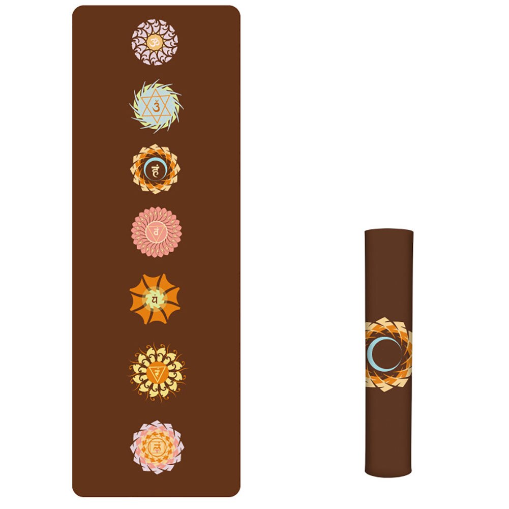 Yoga Mat - 183x61cm - 7mm Thick - TPE Non-Slip Fitness Pilates Pad: 7 Chakras