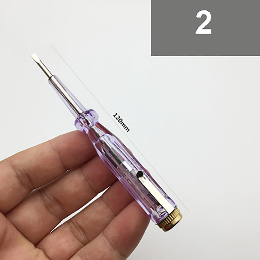 Dual-use Slotted Screwdriver Test Pencil Durable Test Pencil Electric Test Tester Multifunction Electrician Test Pen tool 5 type: 02