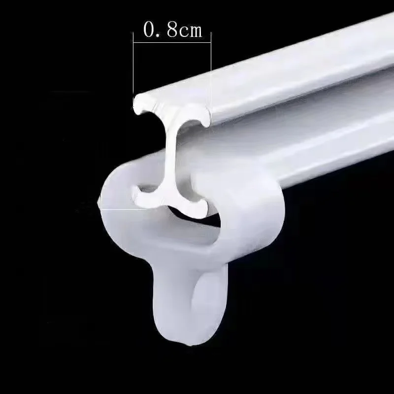 10 stk. t-formet skinnespenne perle gardinskinnekrok aluminiumslegering dørkode i-formet skinnehjul