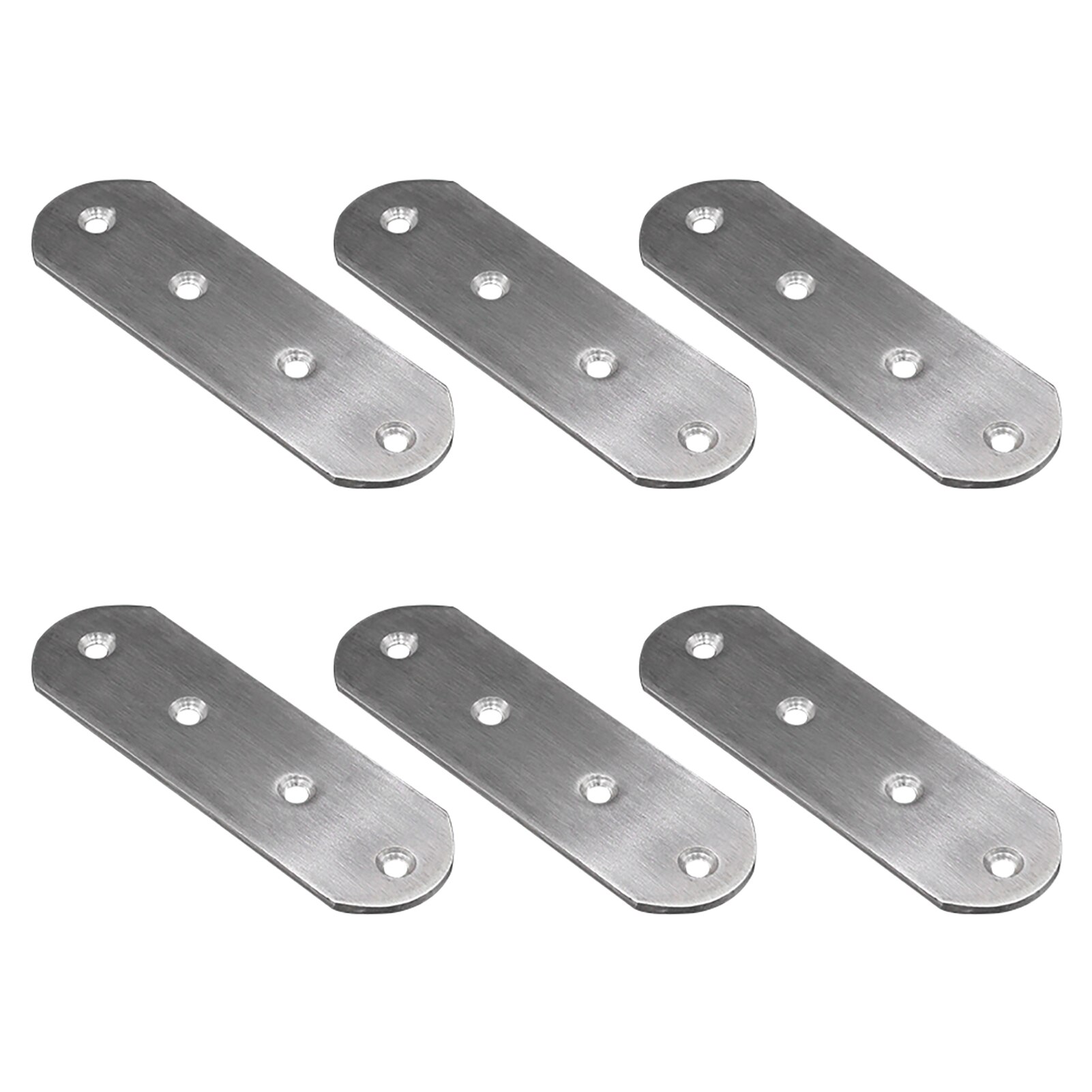 6pcs Repair Brace Plate Flat Straight Stainless Steel Widen Fixing Thicken Cabinet Hardware Joining Accessories Corner Bracket: M