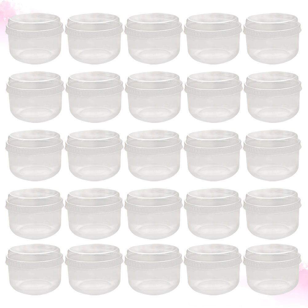 50 Sets Transparent Cute Baking Pudding Cup High Temperature Resistant Japenese Pudding beaker with Lid