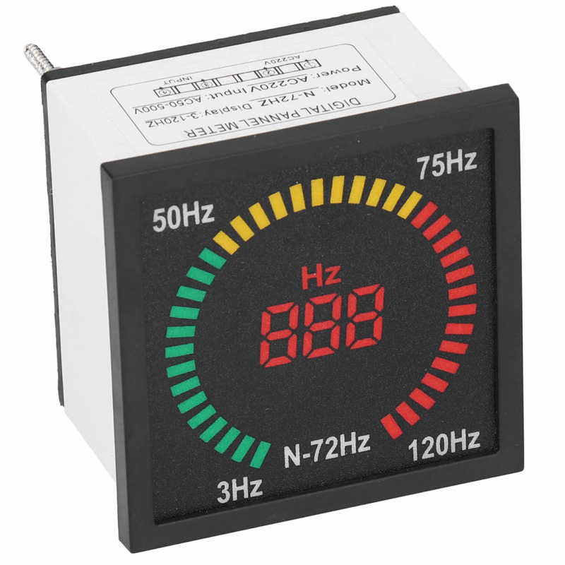 LED Display Portable AC 220V 3‑120HZ Hz Meter Digital Frequency Meter Measure Tool for Telecommunication Electric