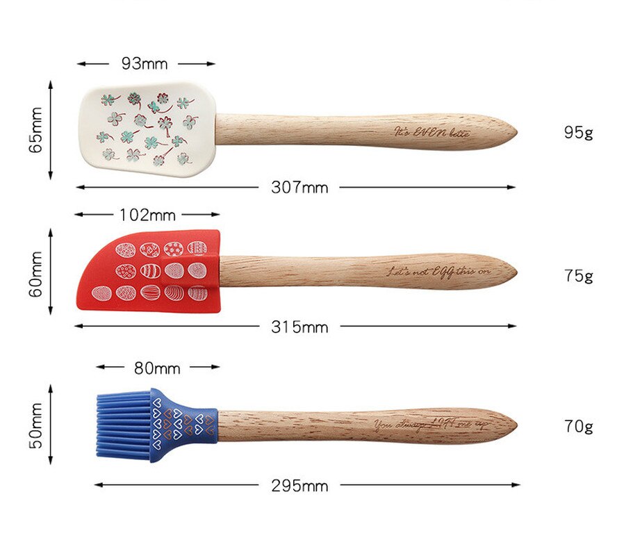 3-piece set Baking utensils Cream spatula Sweep bu... – Vicedeal