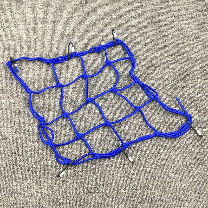 Accesorios elásticos para motocicleta soporte para casco de casco, malla elástica para tanque de equipaje, para KTM, ATV, bicicleta, 30x30CM: Blue