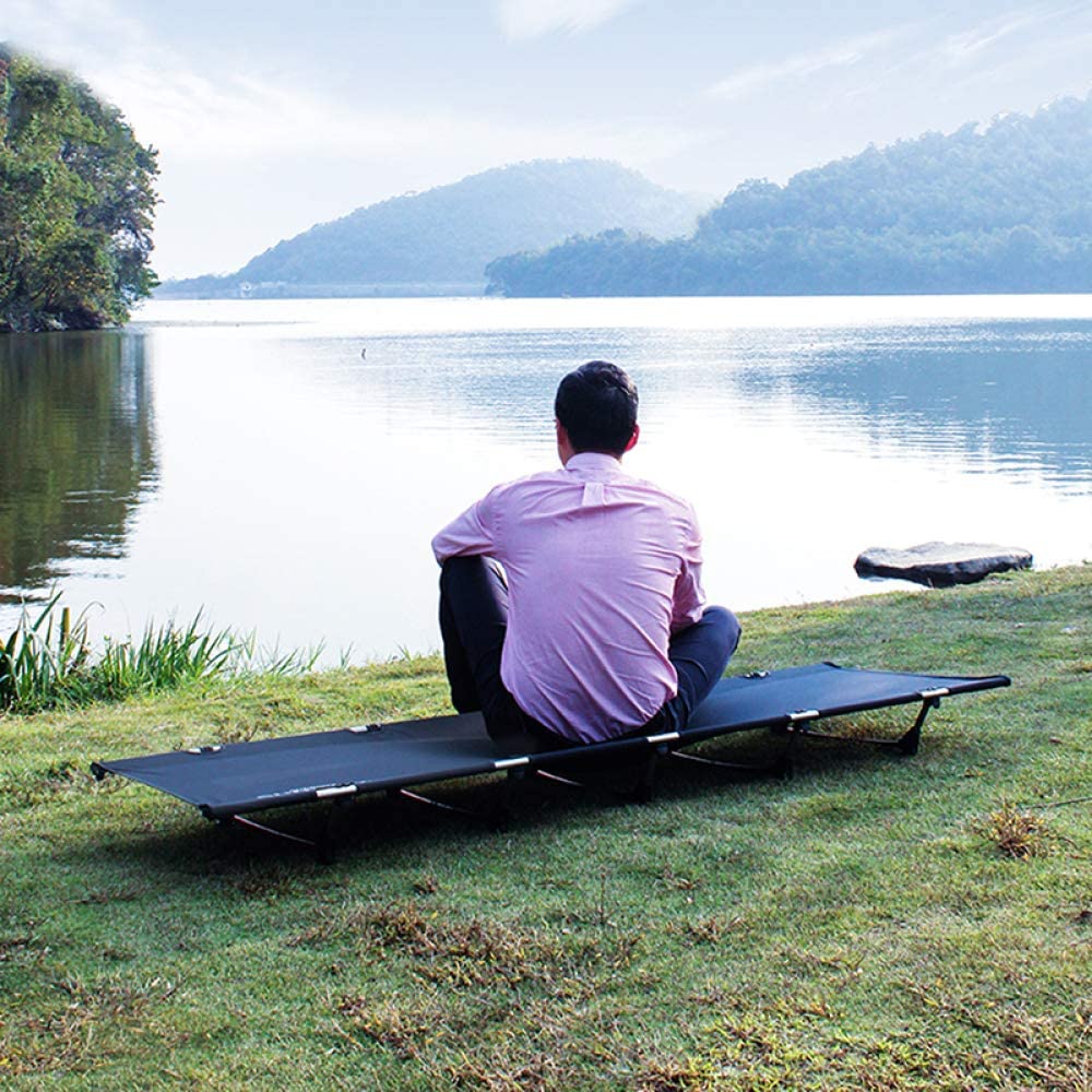 Cuna de Camping plegable portátil para una sola persona, cama plegable para exteriores, peso de rodamiento de 330LB, compacta para pícnic al aire libre y Camping