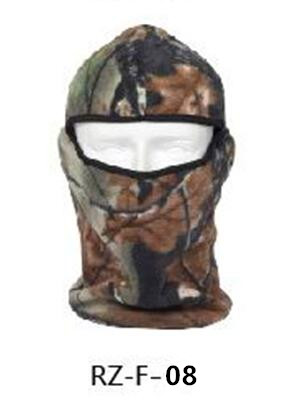 , pasamontañas de cuello polar térmico de camuflaje, máscaras cálidas para deportes al aire libre, gorra de ciclismo a prueba de viento, máscara facial completa para esquí de invierno: RZ F  08