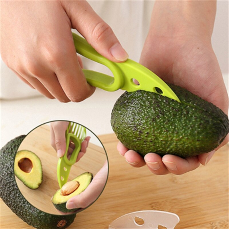 3-In-1 Avocado Slicer Fruit Cutter Mes Corer Pulp Separator Shea Boter Mes Keuken Helper Accessoires Gadgets koken Gereedschap